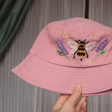 Load image into Gallery viewer, Bumble &amp; Lavender // Rose Milk Bucket Hat
