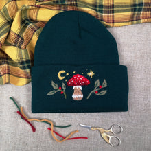 Load image into Gallery viewer, Mushroom Trinkets // Goblin Green Classic Beanie
