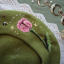 Load image into Gallery viewer, Tulips: For Perfect Love // Chartreuse Beret
