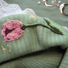 Load image into Gallery viewer, Tulips: For Perfect Love // Sage Knit Beret
