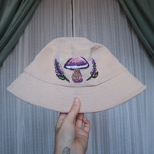 Load image into Gallery viewer, Boletus &amp; Lavender // Cream Tea Bucket Hat
