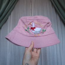 Load image into Gallery viewer, Silly Goose! // Rose Ribbon Bucket Hat
