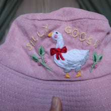 Load image into Gallery viewer, Silly Goose! // Rose Ribbon Bucket Hat
