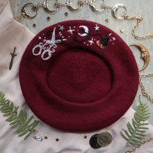 Load image into Gallery viewer, The Moirai: 3 Fates // Sanguine Beret
