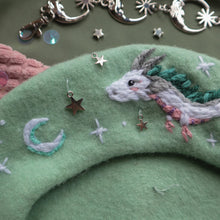 Load image into Gallery viewer, Soaring River Spirit // on Moon Glass - 100% Wool Beret
