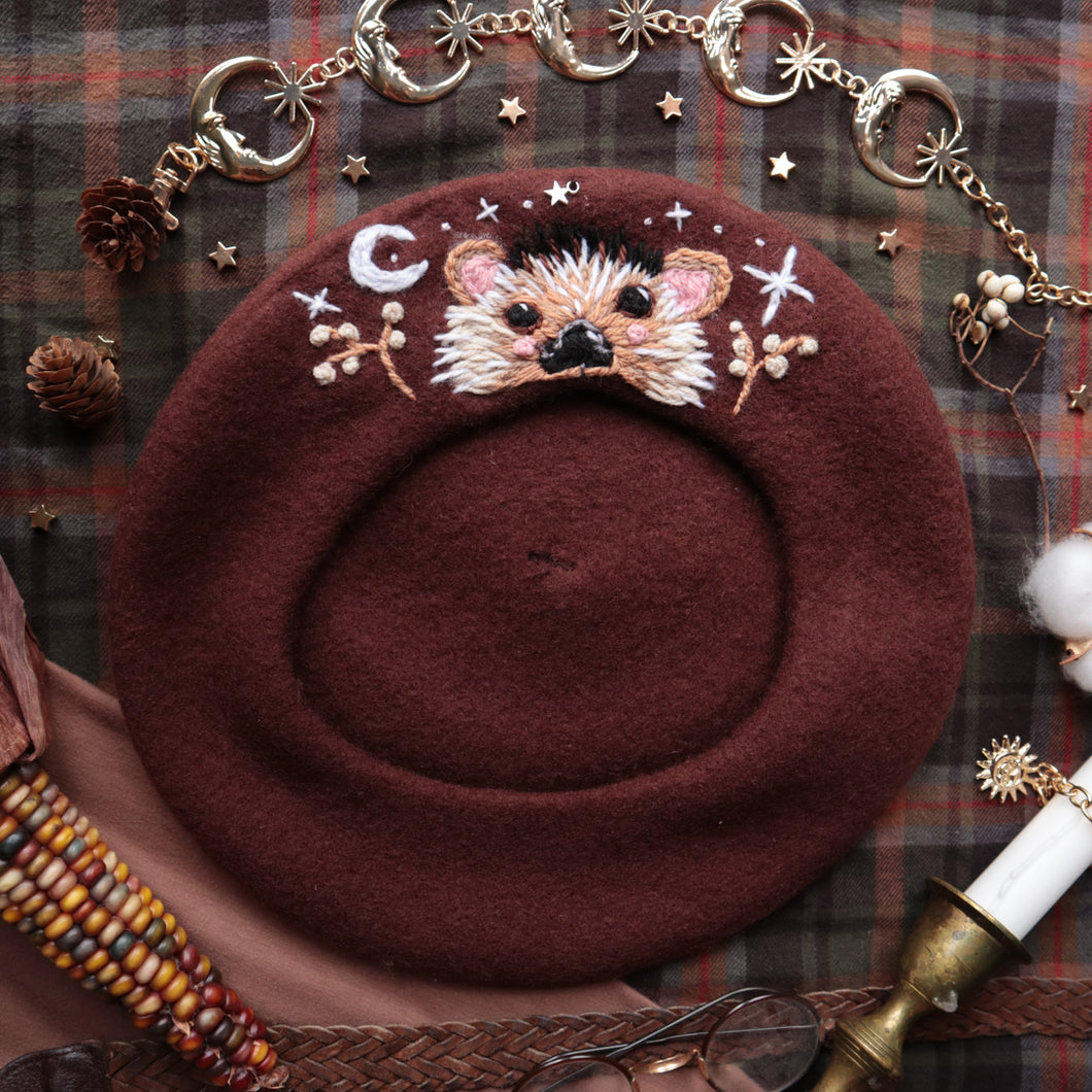 Cozy Critter: Hedgehog // Cocoa Beret