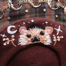 Load image into Gallery viewer, Cozy Critter: Hedgehog // Cocoa Beret
