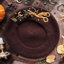 Load image into Gallery viewer, The Witch&#39;s Scissors // Walnut Beret
