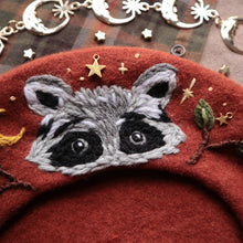 Load image into Gallery viewer, Cozy Critter: Racoon // Rust Beret
