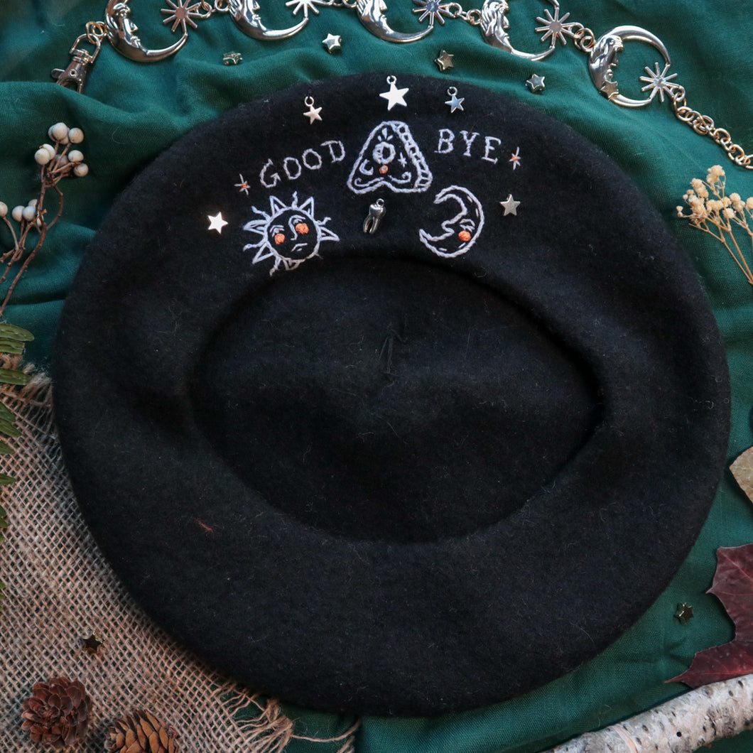 Spirits Call - Spooky Black Beret