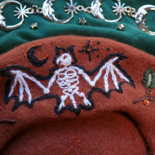 Load image into Gallery viewer, Skelebat - Pumpkin Rust Beret
