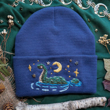 Load image into Gallery viewer, Cozy Cryptid: Nessie // Loch Blue Beanie
