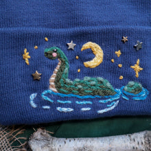 Load image into Gallery viewer, Cozy Cryptid: Nessie // Loch Blue Beanie
