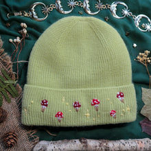 Load image into Gallery viewer, Mushroom Trinkets // Soft Sage Cozy Beanie (Lined)
