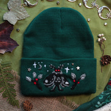 Load image into Gallery viewer, Cozy Cryptid: Mothboy  // Goblin Green Beanie
