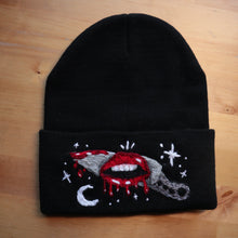 Load image into Gallery viewer, Femme Fatale - Spooky Black Beanie
