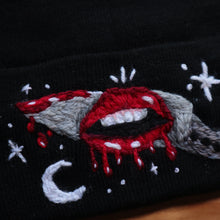 Load image into Gallery viewer, Femme Fatale - Spooky Black Beanie
