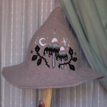 Load image into Gallery viewer, Inky Cap // Bone Witch Hat
