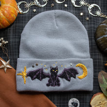 Load image into Gallery viewer, Creature of the Night // Moon Grey Classic Beanie

