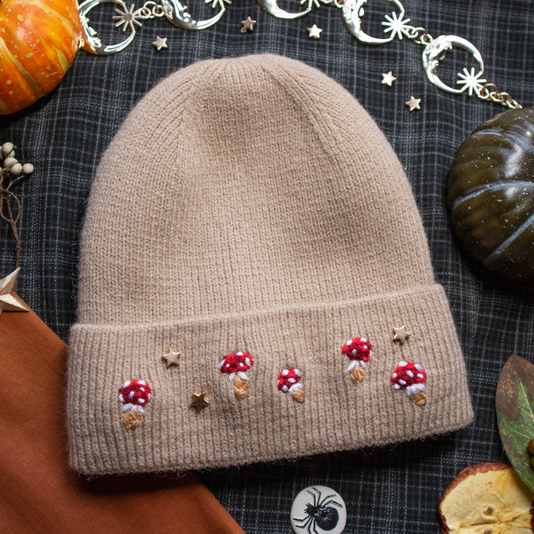 Fairy Ring // Fleece Lined Stretchy Rib Beanie