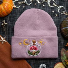 Load image into Gallery viewer, Mushroom Collector // Dusty Pink Classic Beanie
