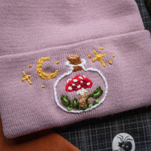 Load image into Gallery viewer, Mushroom Collector // Dusty Pink Classic Beanie
