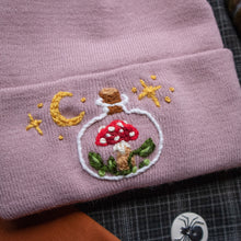 Load image into Gallery viewer, Mushroom Collector // Dusty Pink Classic Beanie
