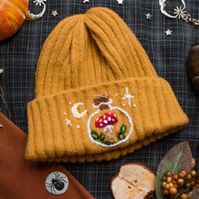 Load image into Gallery viewer, Mushroom Collector // Goldenrod Chunky Beanie
