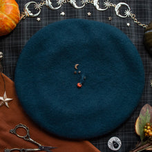 Load image into Gallery viewer, Stack-O-Lantern // Ghost Flame Blue Beret
