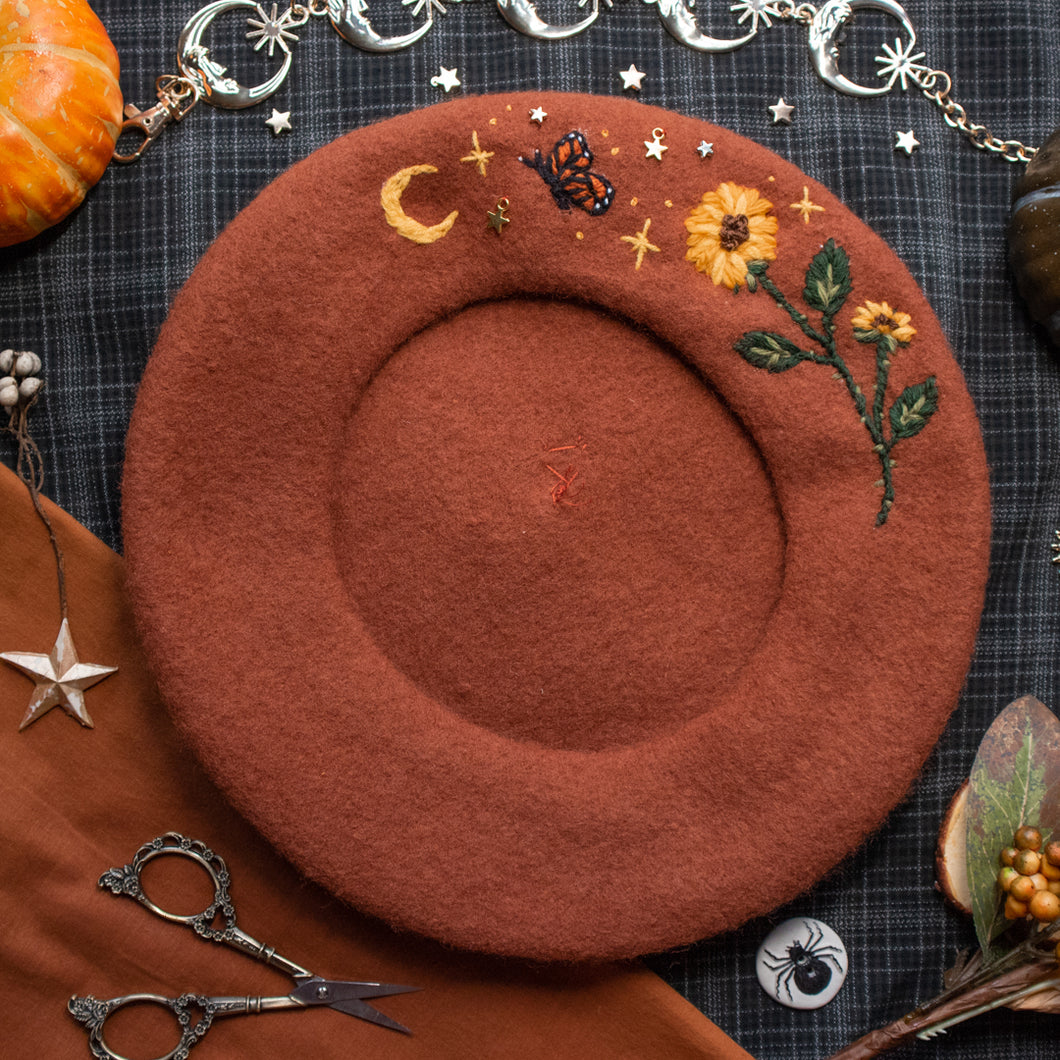 September Afternoons // Pumpkin Rust Beret