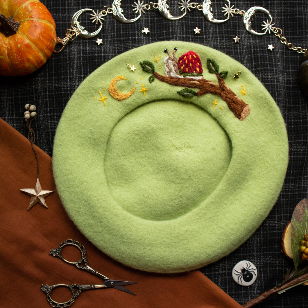 Strawberry Snail // Little Leaf Green Beret