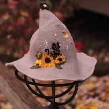 Load image into Gallery viewer, Patches in the Sunflowers // Heather Witch Hat

