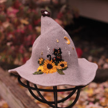Load image into Gallery viewer, Patches in the Sunflowers // Heather Witch Hat
