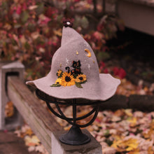 Load image into Gallery viewer, Patches in the Sunflowers // Heather Witch Hat
