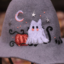 Load image into Gallery viewer, A Ghostly Familiar // Moonlight Grey Witch Hat
