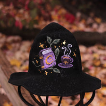 Load image into Gallery viewer, The Cozy Scholar // Midnight Black Witch Hat
