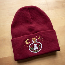 Load image into Gallery viewer, Ghost Collector // Cranberry Classic Beanie
