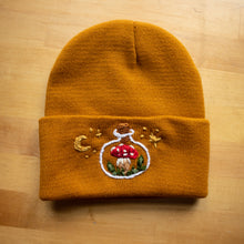 Load image into Gallery viewer, Mushroom Collector // Goldenrod Classic Beanie
