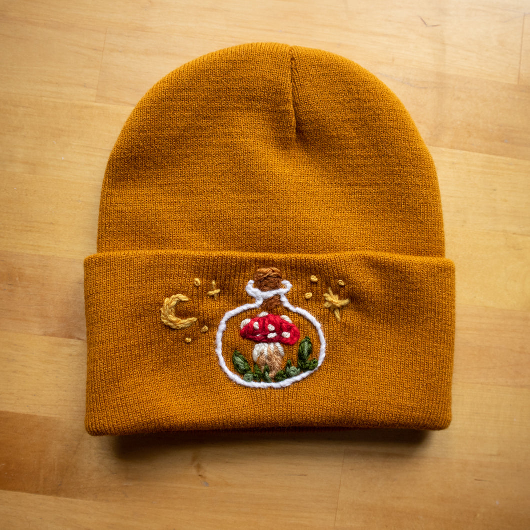 Mushroom Collector // Goldenrod Classic Beanie