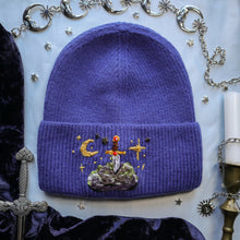 Load image into Gallery viewer, Legend becomes Myth: Sapphire Sword // Stretchy Rib Knit Beanie
