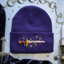 Load image into Gallery viewer, Knightly Trinkets - Indigo Knight // Classic Knit Beanie
