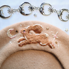 Load image into Gallery viewer, Bunny &amp; The Moon // Milk Tea Beret (Patron Pick)
