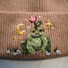 Load image into Gallery viewer, Flower Frog // Mouse Brown Beanie (Patron Pick)
