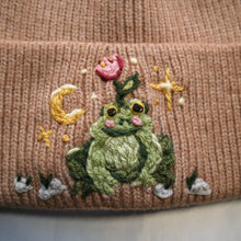 Load image into Gallery viewer, Flower Frog // Mouse Brown Beanie (Patron Pick)
