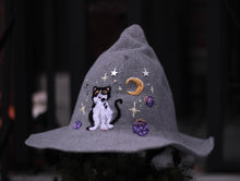Load image into Gallery viewer, Dungeon Master // Moonlight Grey Witch Hat

