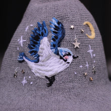 Load image into Gallery viewer, Feather&#39;s Blue // Moonlight Grey Witch Hat
