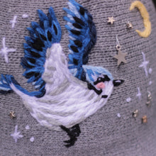 Load image into Gallery viewer, Feather&#39;s Blue // Moonlight Grey Witch Hat
