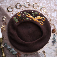 Load image into Gallery viewer, The Witch&#39;s Scissors // Dark Chocolate Beret
