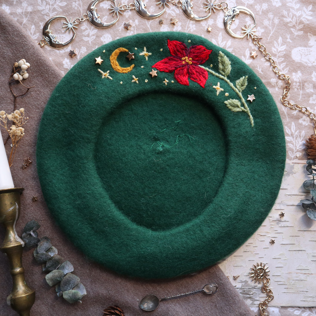 Winter's Blush // Evergreen Beret