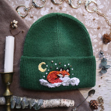 Load image into Gallery viewer, Winters Nap // Evergreen Stretchy Rib Knit Beanie
